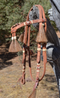 Jose Ortiz Harness Futurity Cross-Over Headstall Natural/Latigo Rawhide - Sorrel