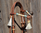 Jose Ortiz Finished Harness Browband Headstall Natural/Turquoise Rawhide - White